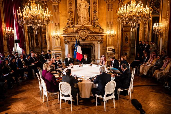 Le président de la République, Emmanuel Macron, au Quai d’Orsay, à Paris, le 9 octobre 2025.