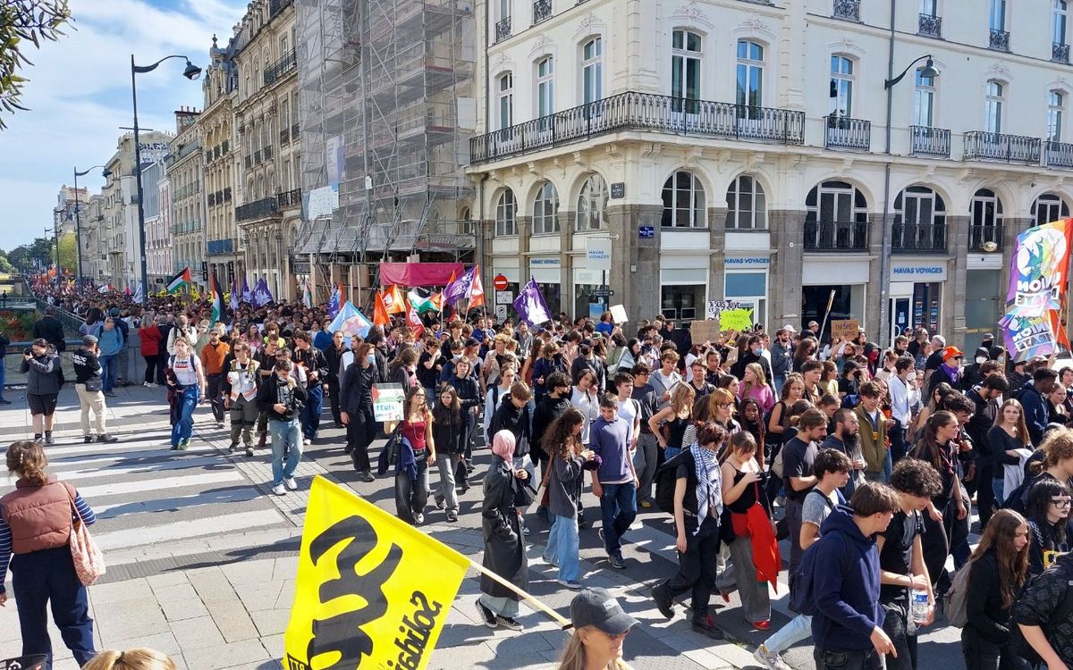 DIRECT - Grève du 2 octobre : manifestation en cours à Rennes, moins de monde que le 18 septembre