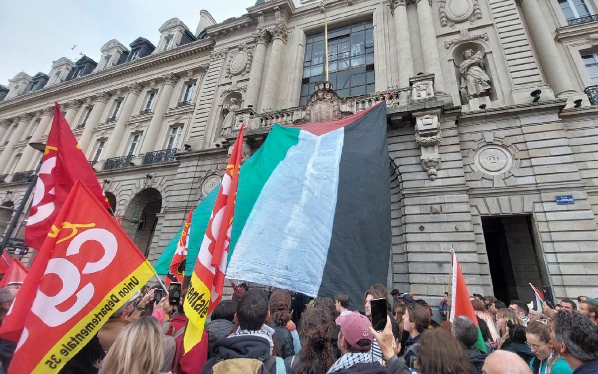 « Libérez la Palestine, libérez la flottille » : des centaines de Rennais au soutien de la flotille vers Gaza