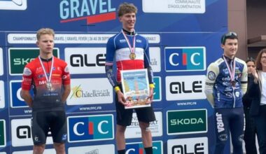 Owen Delaunay monte sur la deuxième marche du championnat de France Gravel