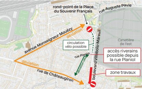 Plan de circulation autour du boulevard Villebois-Mareuil