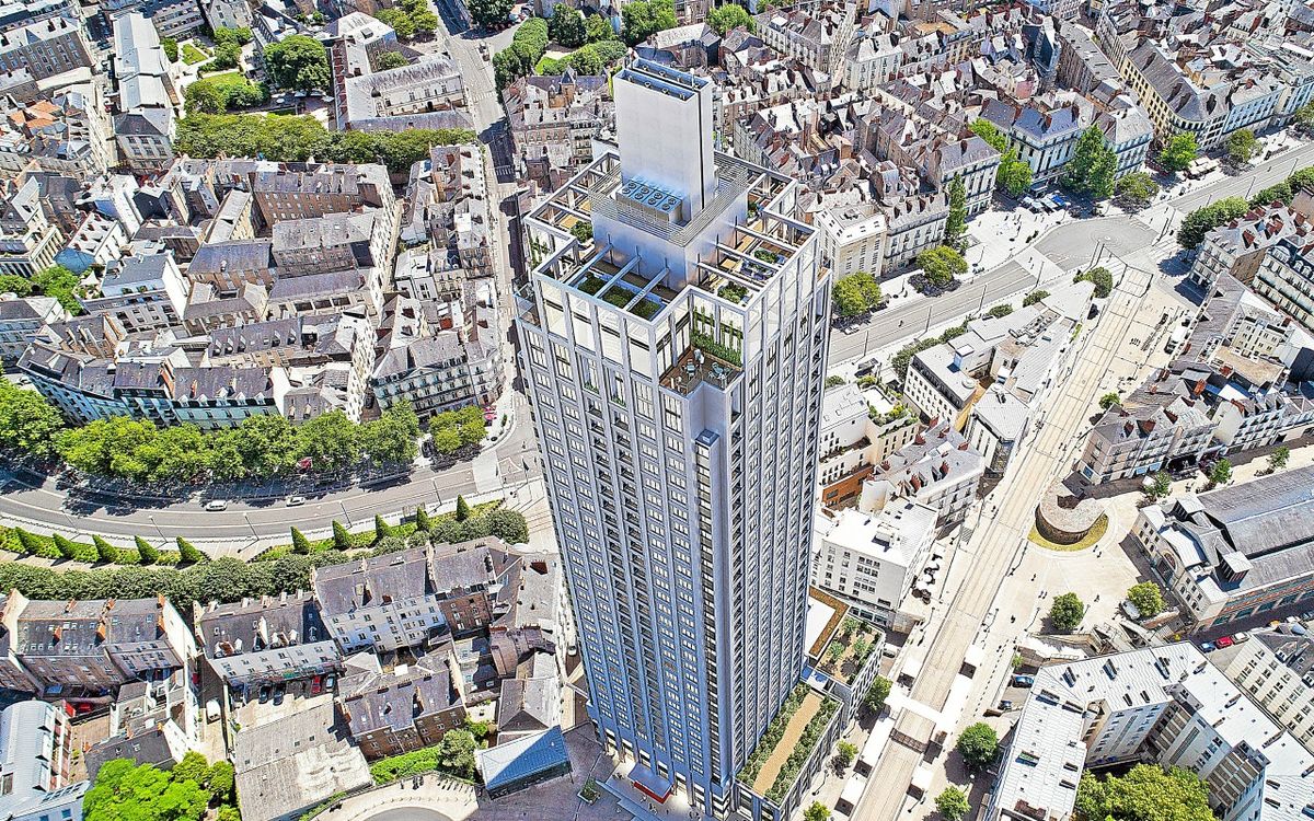 Des années de travaux en perspective : à Nantes, coup d’envoi de l’immense chantier de rénovation de la tour Bretagne