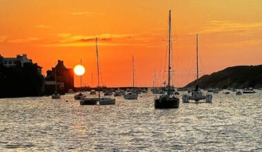 Cliché de Zef : soleil couchant sur la ria du Conquet