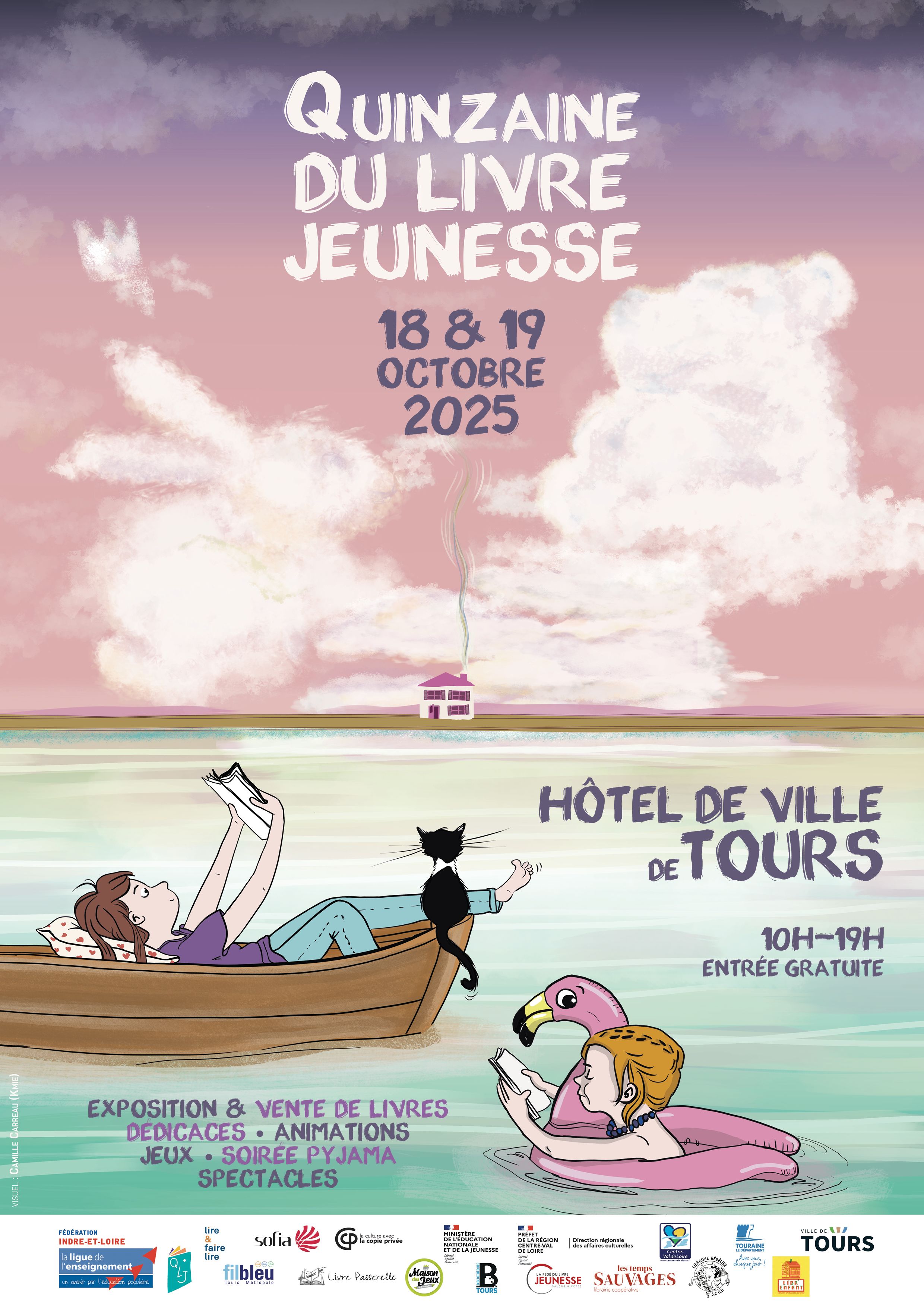 L’affiche de la 55e Quinzaine du livre jeunesse de Tours.