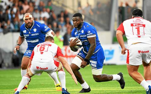 Myles Edwards contre Biarritz (saison 2022-2023).