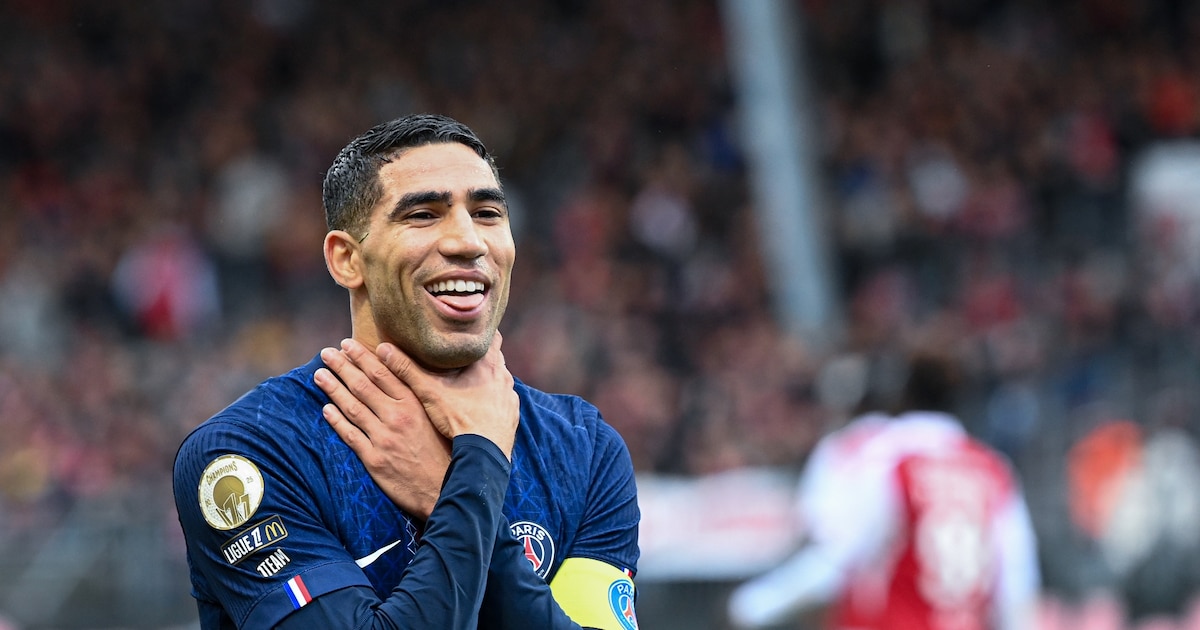 Achraf Akimi, auteur d'un doublé pour le PSG à Brest, le 25 octobre 2025