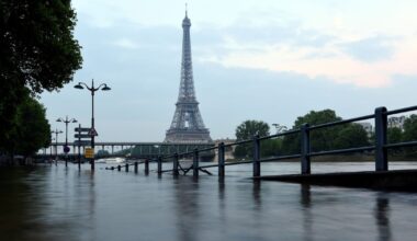 Photo de la crue de la Seine à Paris le 5 juin 2016