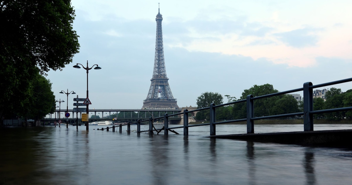 Photo de la crue de la Seine à Paris le 5 juin 2016