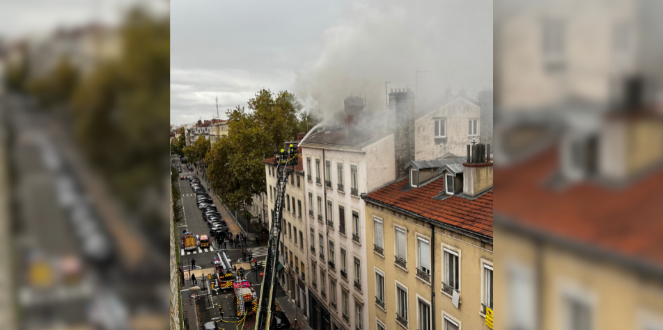 Lyon : incendie dans le 3e arrondissement, les pompiers sur place