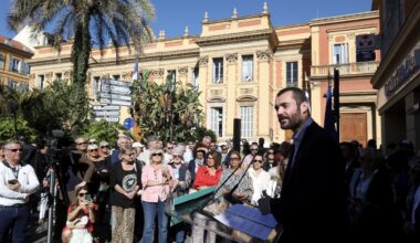 Louis Sarkozy a inauguré sa permanence de campagne face à la mairie