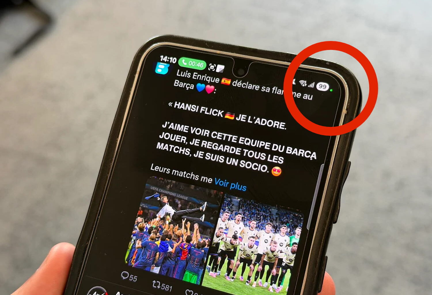 que signifie le point vert qui s'affiche sur l'écran de votre smartphone ?