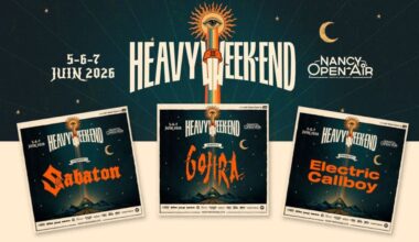 HEAVY WEEK-END 2026 Annonce des 3 têtes d'affiche