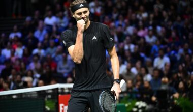 Alexander Zverev s'en sort face à Camilo Ugo Carabelli pour son entrée en lice au Rolex Paris Masters