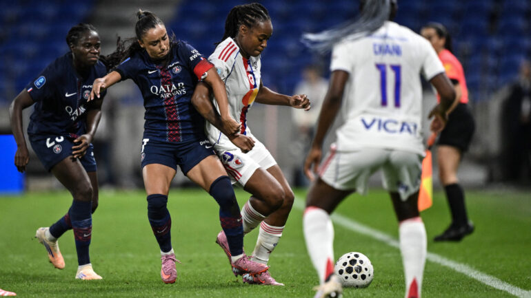 Marie-Antoinette Katoto lors d'OL Lyonnes - PSG