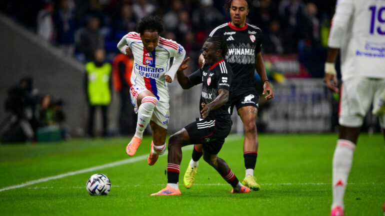 Malick Fofana lors d'OL - Strasbourg