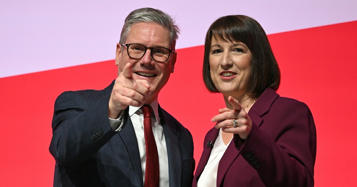 Le Premier ministre britannique Keir Starmer et la ministre des Finances Rachel Reeves, au congrès travailliste de Liverpool, le 23 septembre 2024