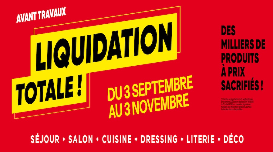 Liquidation totale chez Atlas Home : ouverture exceptionnelle ce dimanche 
