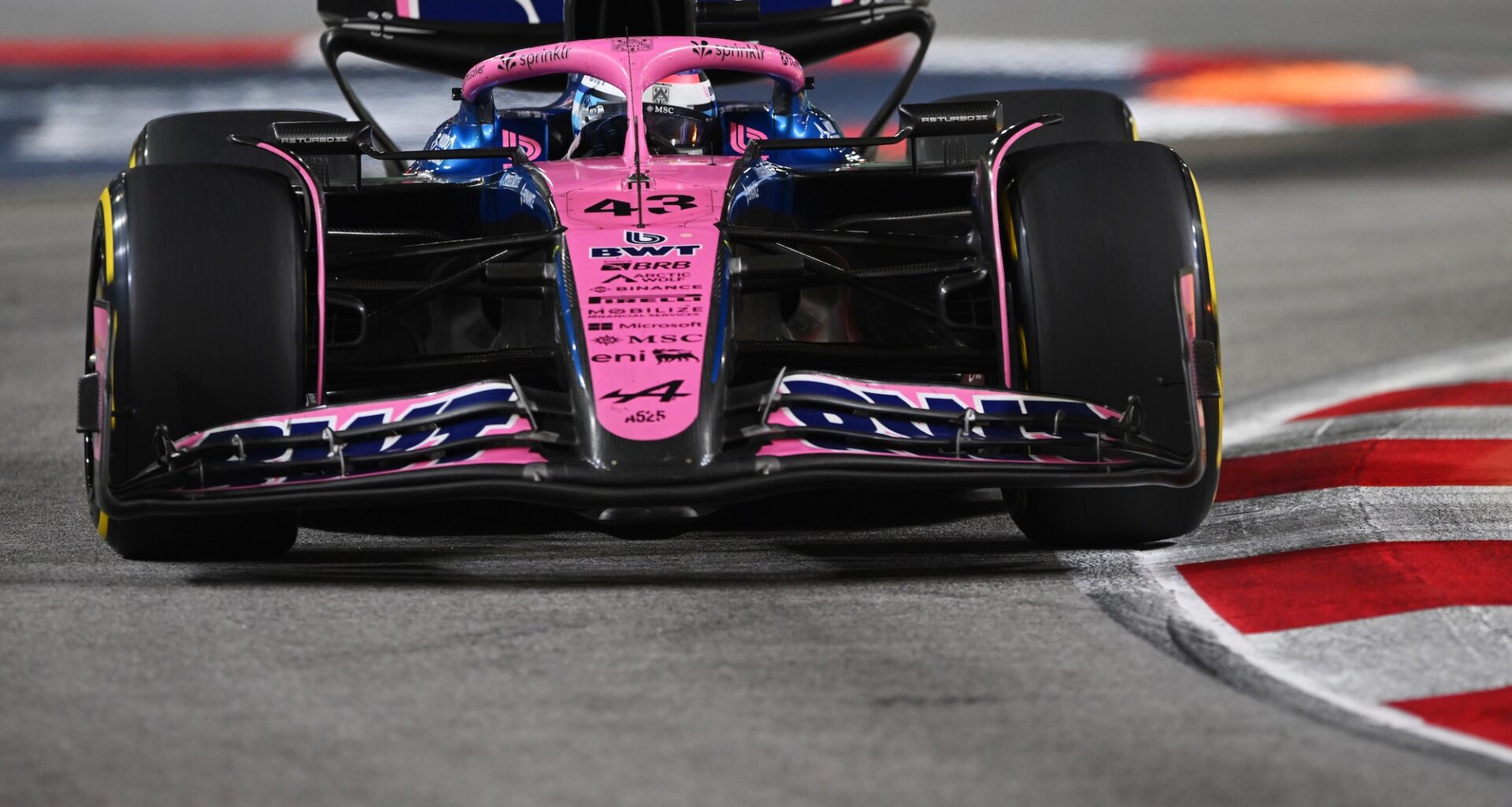 SINGAPORE, SINGAPORE - OCTOBER 03: Pierre Gasly of France driving the (10) Alpine F1 A525 Renault on track during practice ahead of the F1 Grand Prix of Singapore at Marina Bay Street Circuit on October 03, 2025 in Singapore, Singapore. (Photo by Sam Bagnall/Sutton Images)