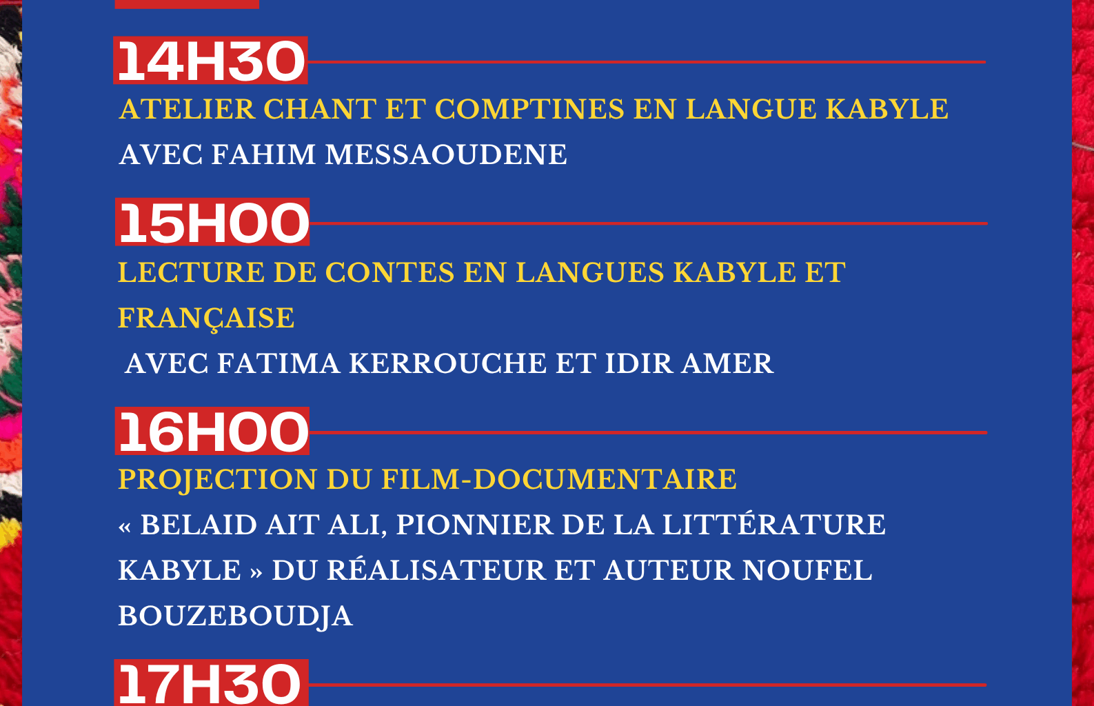 Forum du Livre Franco-Amazigh - Un programme riche et varié