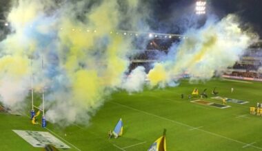 Fumigènes au stade Michelin / Photo P. Thivat