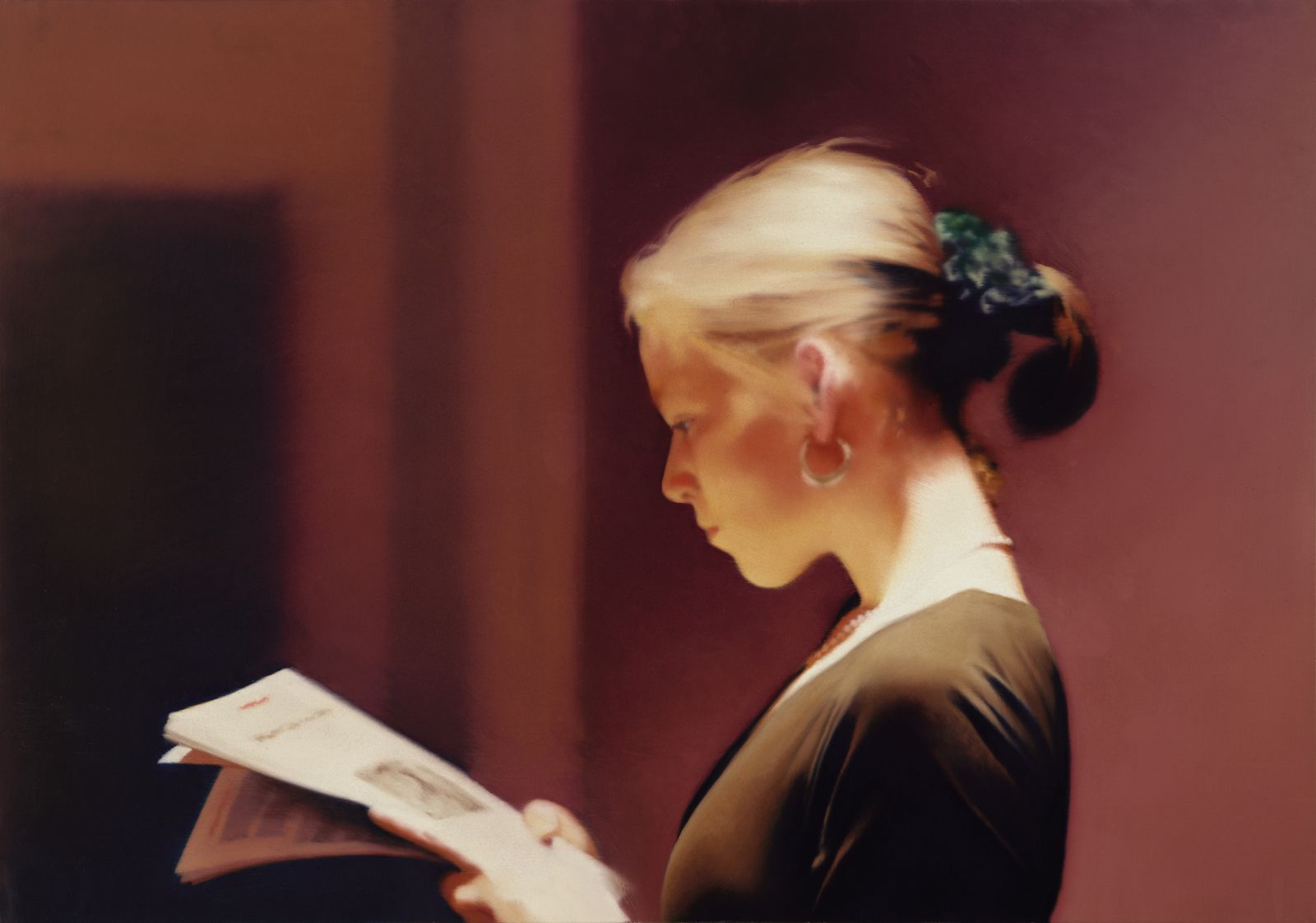 Gerhard Richter Lesende Femme lisant 1994  Huile sur toile 72 x 102 cm Collection SFMOMA