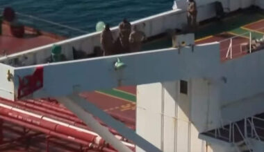 Le Pushpa arraisonné par la Marine Française (capture Euronews)