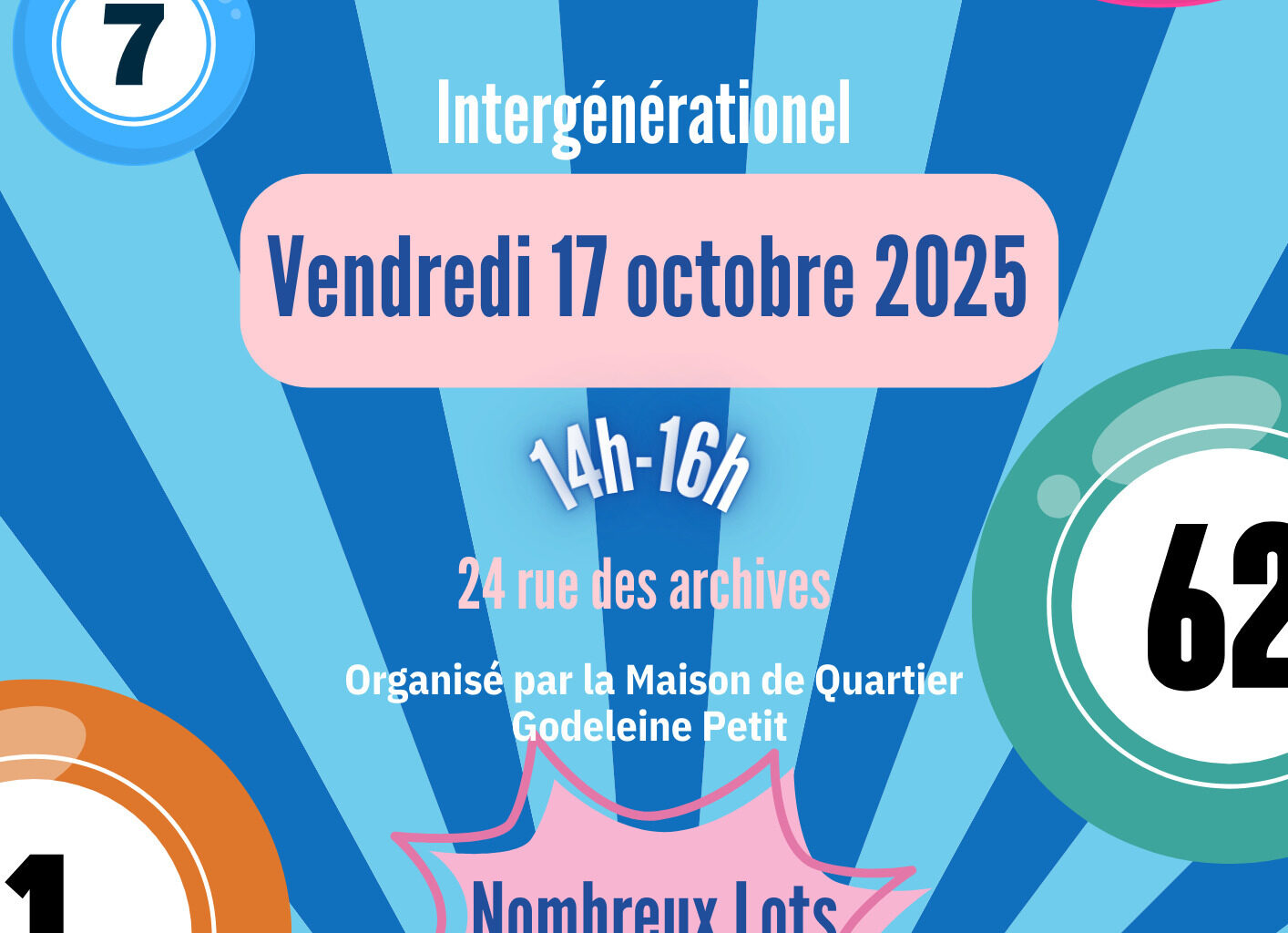 Loto intergénérationnel / Événements - Ville de Lille : adresses, horaires, calendriers et histoire