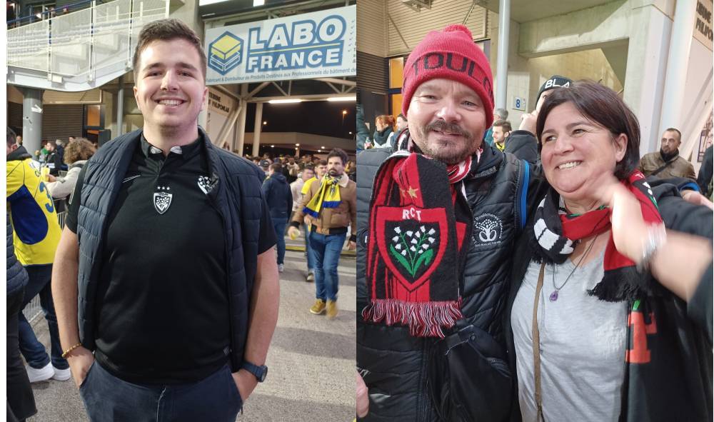 Louis, Jérôme et Virginie, supporters RCT / Photos P. Thivat