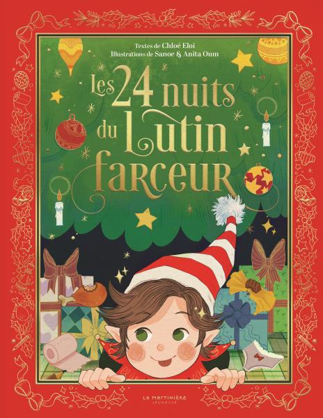 Couverture du livre pour enfants « Les 24 nuits du lutin farceur » (La Martinière, 2025)