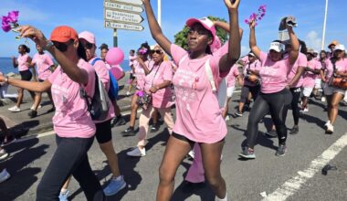 [EN IMAGES] Une première réussie pour la Marche Octobre Rose du Cercle des nageurs de Basse-Terre