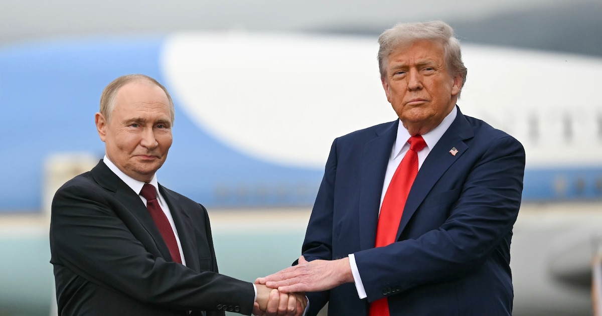 Vladimir Poutine et Donald Trump lors de leur rencontre du 15 août 2025 à Anchorage (Alaska, Etats-Unis)