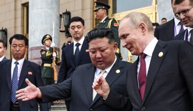 Kim Jong-un et Vladimir Poutine, le 3 septembre 2025 à Pékin.