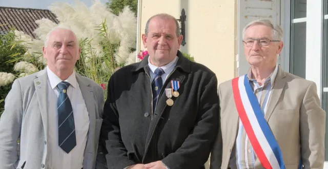 photo  la 92e section (normandie) de la fédération nationale des anciens des forces françaises en allemagne et autriche (affaa) a confié ses adhérents jeudi à évrecy pour son repas annuel. l’association perpétue le souvenir des soldats intervenus sur le rhin. philippe lelièvre (à gauche), président, a remis à ludovic leclerc (au centre), membre de l’association, la médaille commémorative franco-allemande ainsi que la médaille rhénanie-rhur-tyrol pour son engagement sur des missions de maintien de l’ordre en allemagne en 1983 et 1984 à neustadt an der weinstraße (land de rhénanie-palatinat), dans le 2e bataillon de chasseurs à pied. le maire henri girard (à droite), était présent.  ©  ouest-france