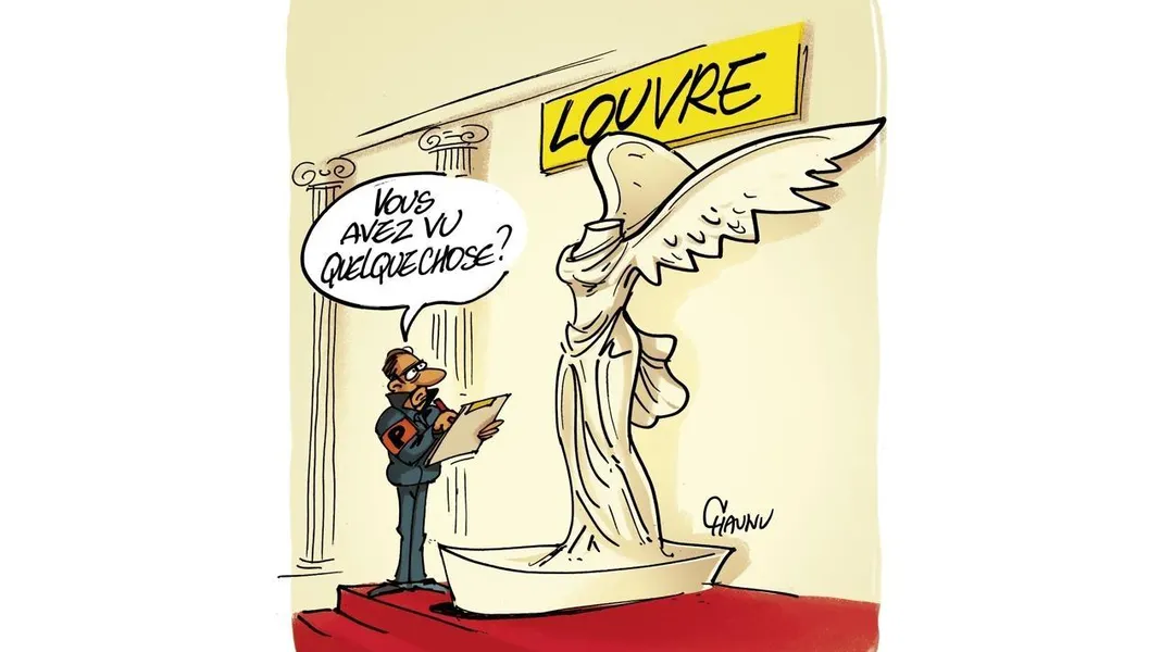 Le dessin de Chaunu : l’impressionnant cambriolage du Louvre