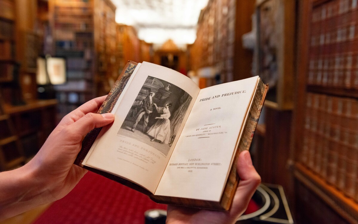 Orgueil et Préjugés par Jane Austen, visible au château de Windsor jusqu'au 2 novembre.