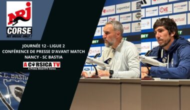 J12 / Nancy - SC Bastia : Conférence de presse d'avant match de Dumè Guidi et Benoît Tavenot.