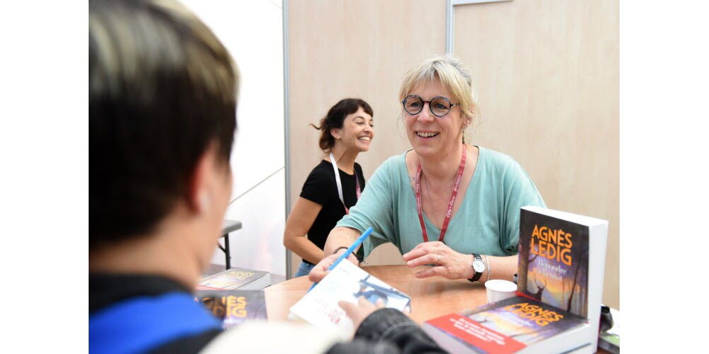 Agnès Ledig est la marraine de la 39e Fête du livre. Photo Sonia Barcet