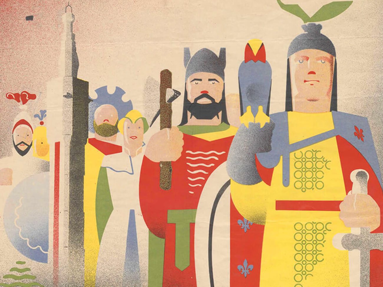 Noël Delaunoy, Affiche municipale annonçant les festivités de la Pentecôte en 1956 à Lille (détail)