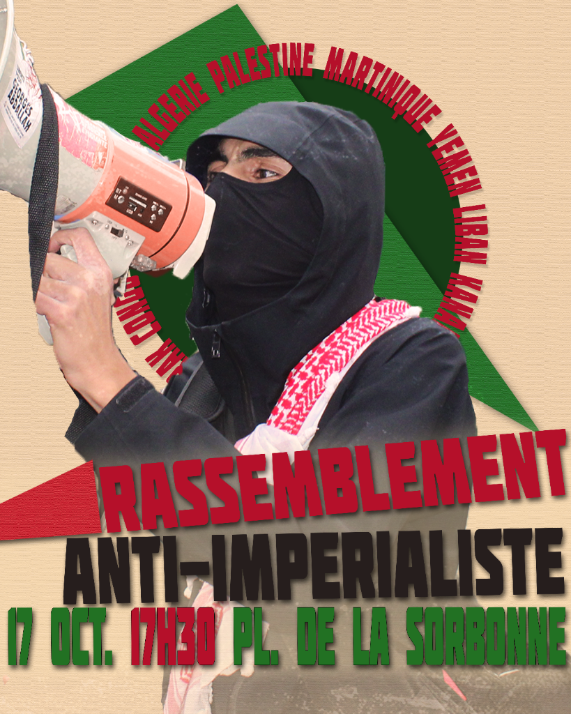 Rassemblement anti-impérialiste - 17 octobre 2025 - 17h30 - Place de la Sorbonne