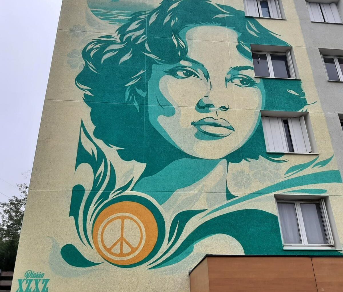 une fresque monumentale prend forme à la résidence des Ailes