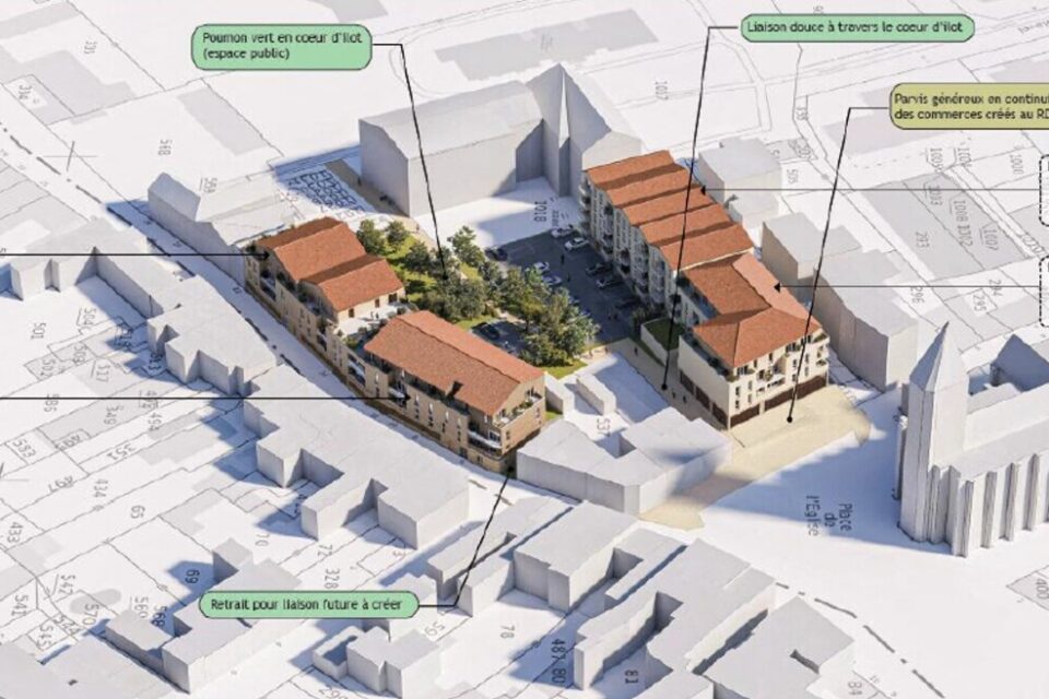plan Divatte-sur-Loire - commerces 100 logements