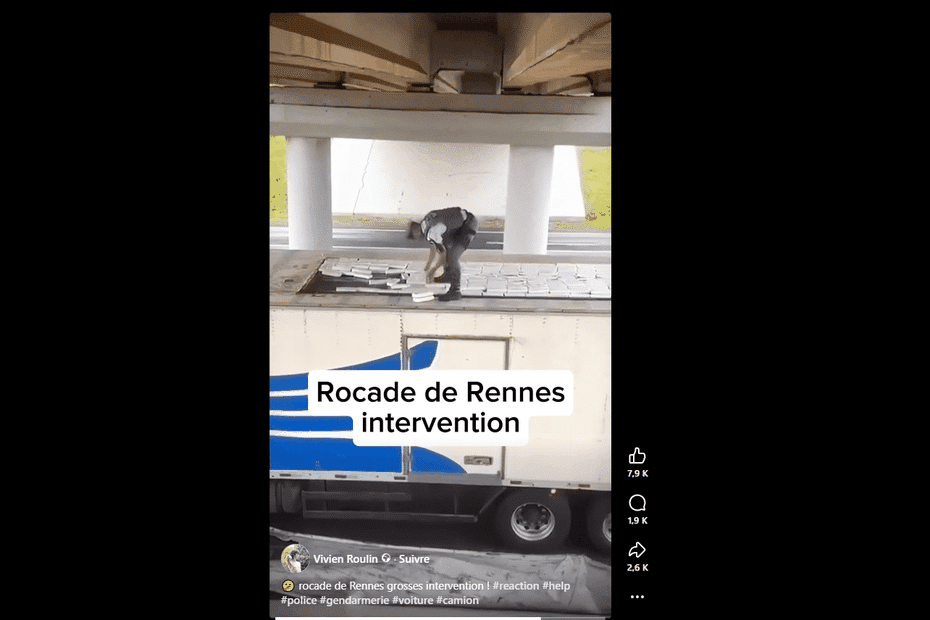 VIDEO. Non, cette opération spectaculaire de la “douane bretonne” sur la rocade de Rennes n’a jamais eu lieu