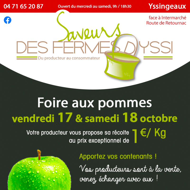 Saveurs fermes Yssi octobre 2025