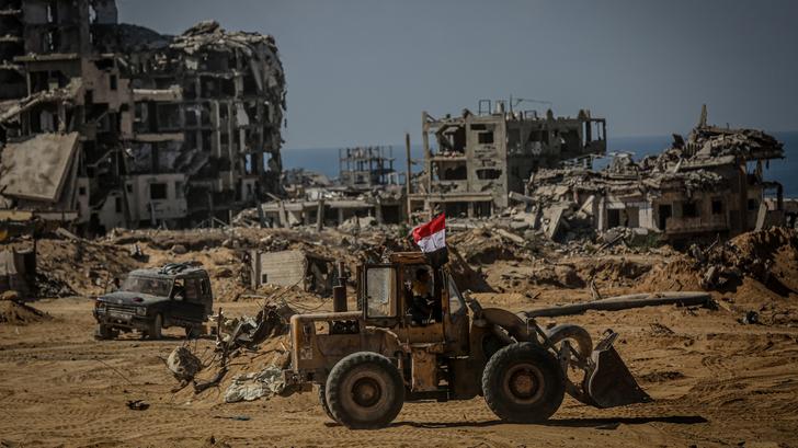 Photo d’illustration de la ville de Gaza, le 19 octobre 2025, alors que le Comité international pour la reconstruction lance des travaux.