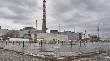 La centrale nucléaire de Zaporijia, contrôlée par les Russes, le 29 mars 2023.