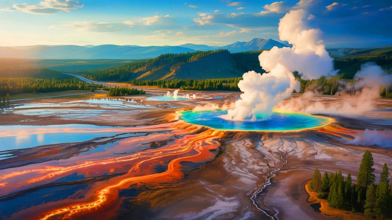 Illustration de l'activité souterraine du supervolcan de Yellowstone révélée par des techniques d'imagerie avancées.