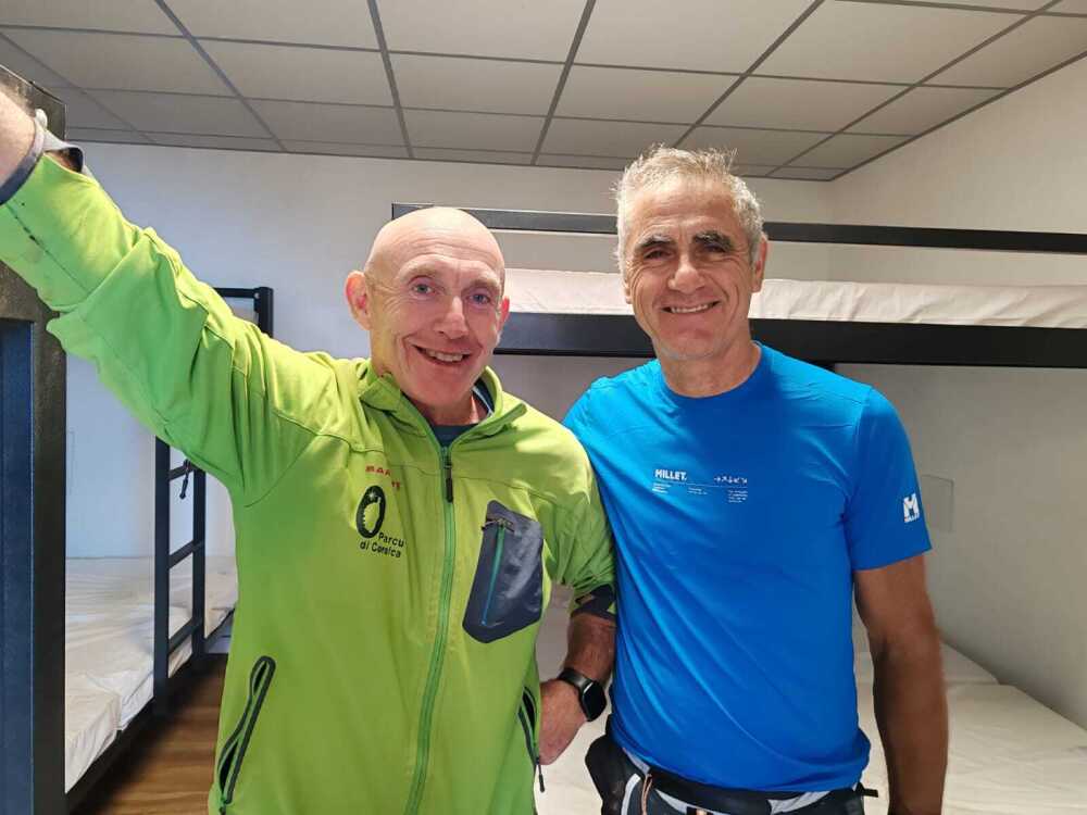 retrouvailles entre Christian Casanova et Laurent Jalabert sur le GR 20