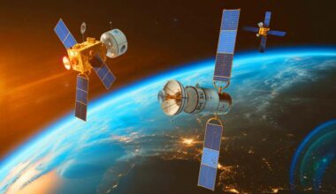 Illustration de la communication inédite entre la Chine et la NASA pour éviter une collision spatiale.