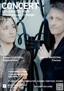 CONCERT – Les Sonates pour violoncelle et piano de Guy Ropartz - Bibliothèque Musicale La Grange-Fleuret - Paris, 75008 - Sortir à Paris