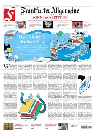 Une de la FAZ, parue le dimanche 12 octobre 2025.
